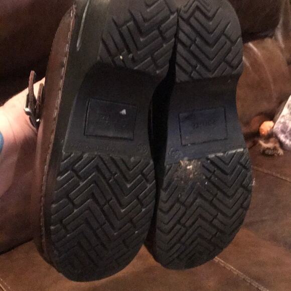 Sanita 4 brown leather clog slip on shoe - Picture 5 of 5